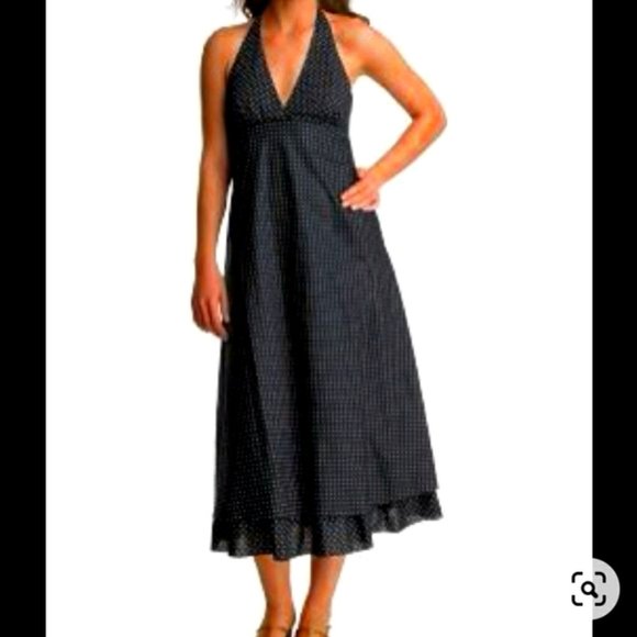 GAP Dresses & Skirts - Gap Size 12 Polka Dot Tie Behind Neck Maxi Dress